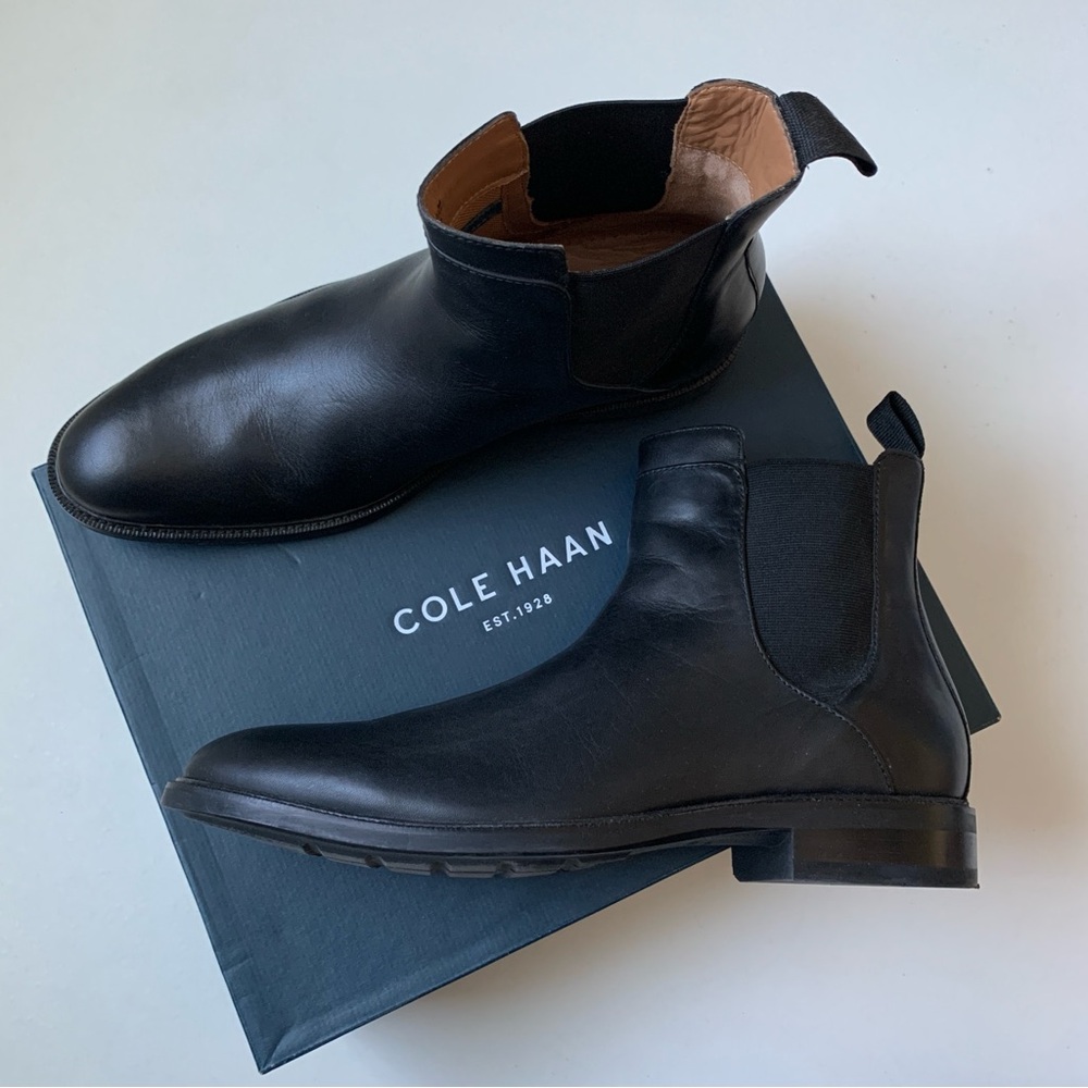 Cole Haan Eddington Chelsea Black Waterproof Men’s Boot